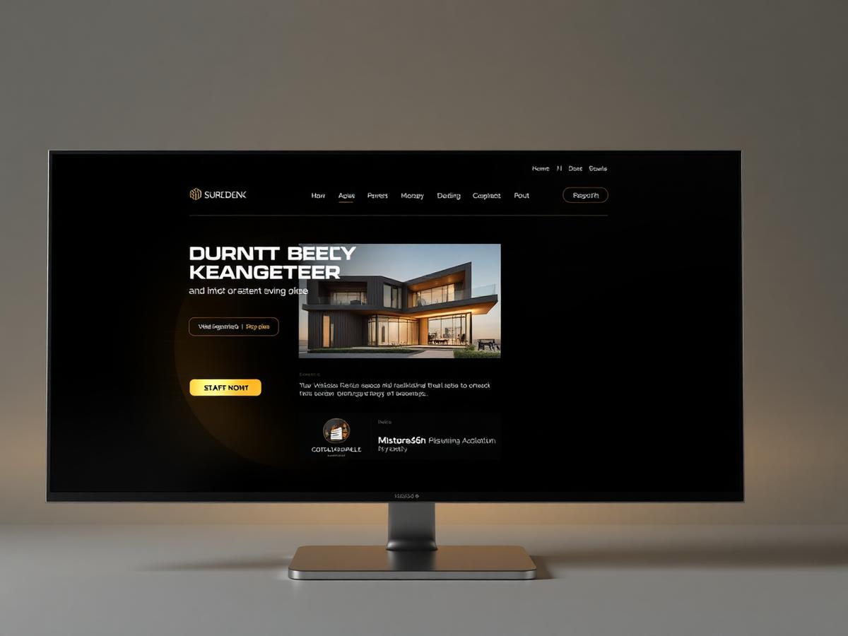 Ardent Estates website design concept shown on Desktop